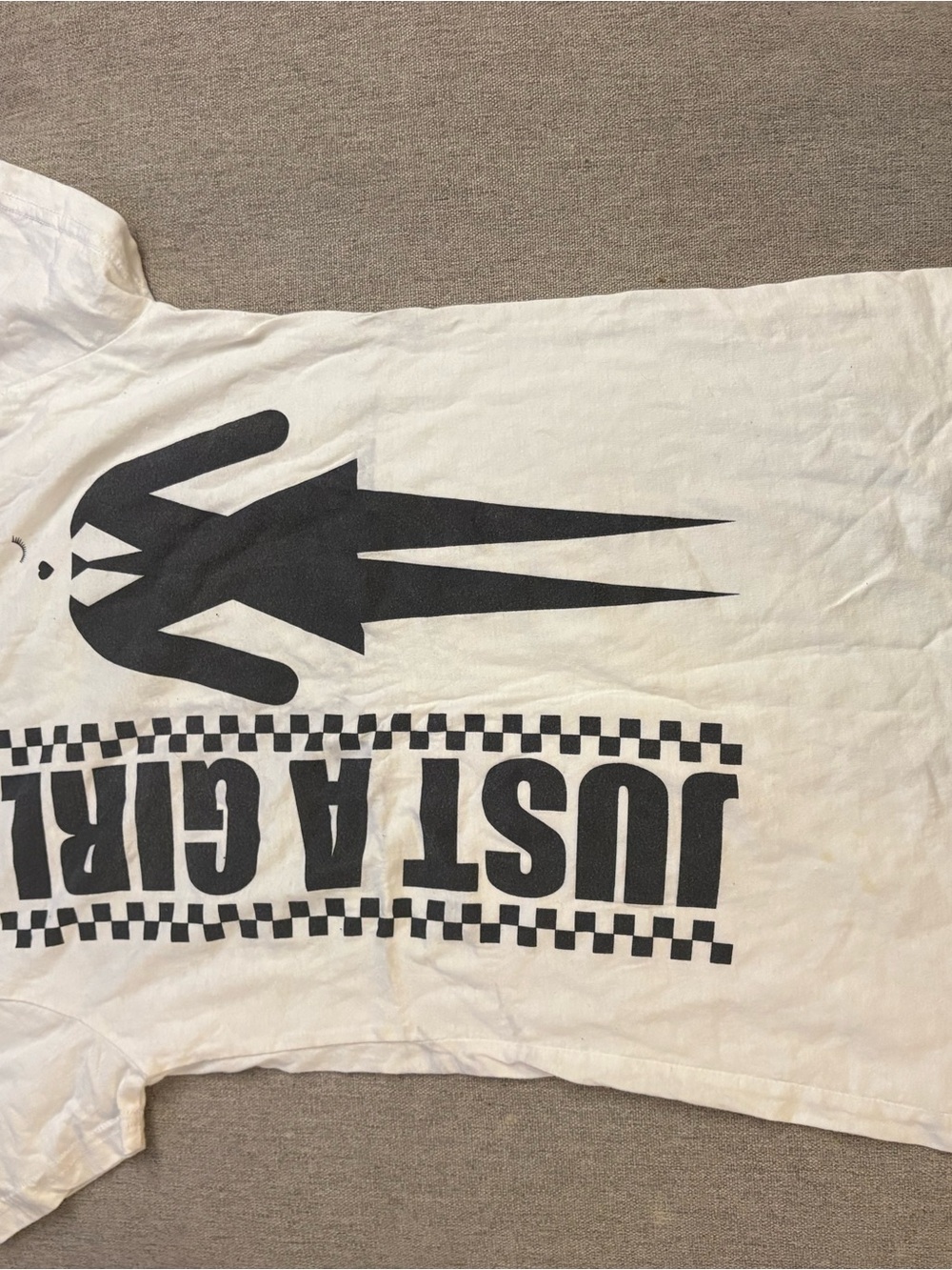 Just A Girl Graphic Short Sleeve Tee - White